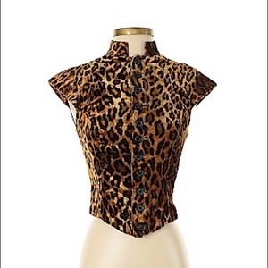 Ralph Lauren Collection vintage leopard print top